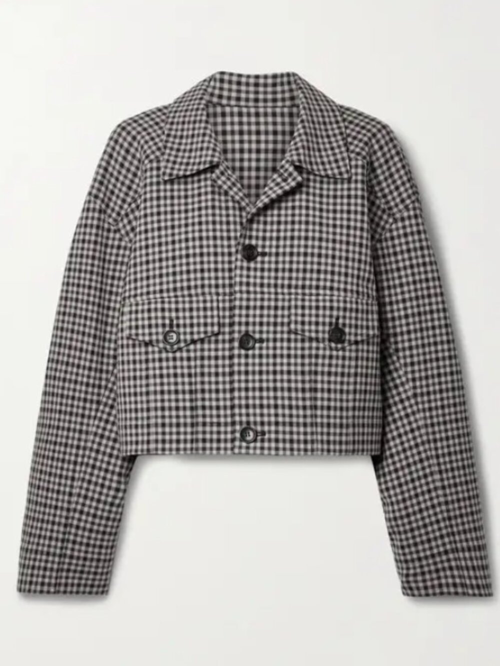 NWOT Tibi Cropped Trench, Cropped Jacket, Checkered, Size M